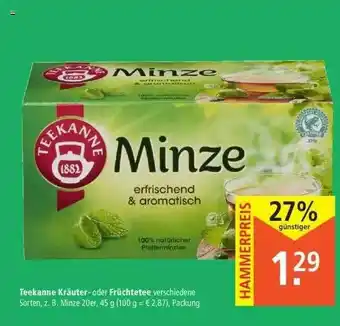 Marktkauf Teekanne Kräuter- Oder Früchtetee Angebot