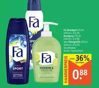 Marktkauf Fa Duschgel Deospray Oder Füssigseife Angebot