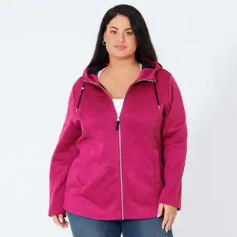 NKD Damen-fleece-jacke mit kapuze, große größen Angebot