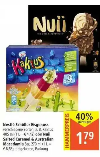 Marktkauf Nestlé Schöller Eisgenuss Oder Nuii Salted Caramel & Australian Macadamia Angebot