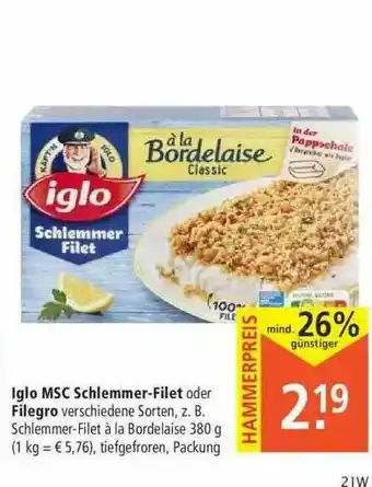 Marktkauf Iglo Msc Schlemmer-filet Oder Filegro Angebot