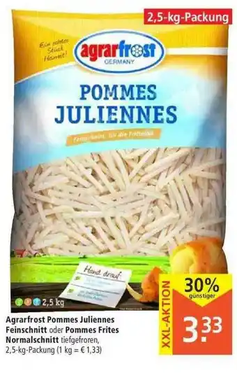 Marktkauf Agrarfrost Pommes Juliennes Feinschnitt Oder Pommes Frites Normalschnitt Angebot