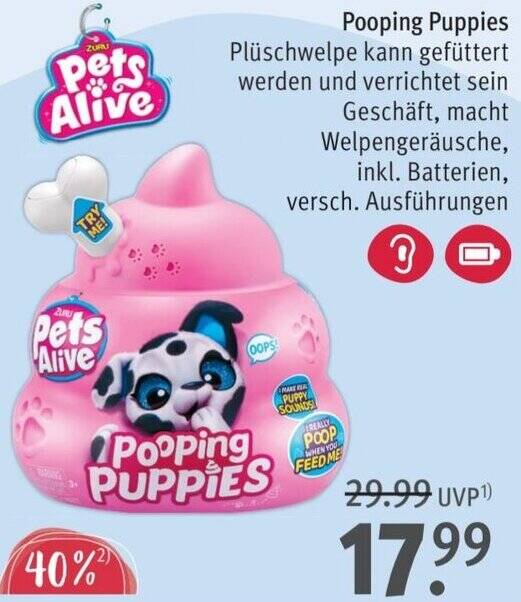 Pets Alive Pooping Puppies S1 Interactive Pluche