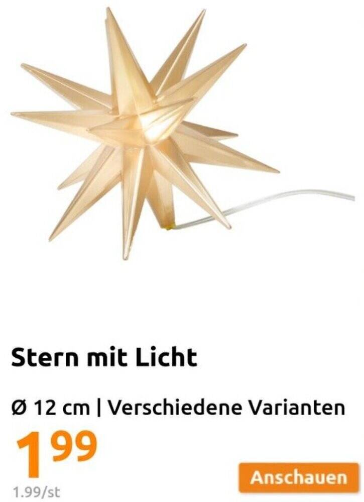 Stern mit Licht Angebot bei Action