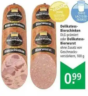 Marktkauf Delikatess-bierschinken Oder Delikatess-bierwurst Angebot