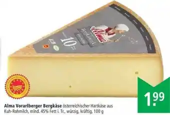 Marktkauf Alma Vorarlberger Bergkäse Angebot