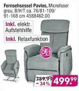 Möbel Boss Fernsehsessel Pavlos Angebot