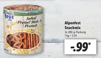 Lidl Alpenfest Snackmix 280g Angebot