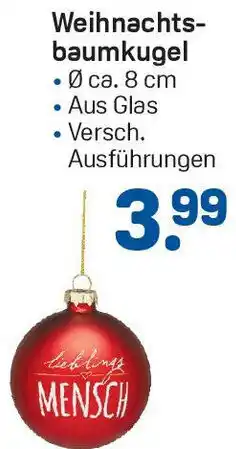 Rossmann Weihnachtsbaumkugel Angebot