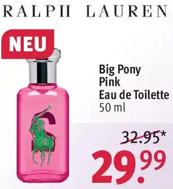 Rossmann RALPH LAUREN Big Pony Pink Eau de Toilette 50 ml Angebot