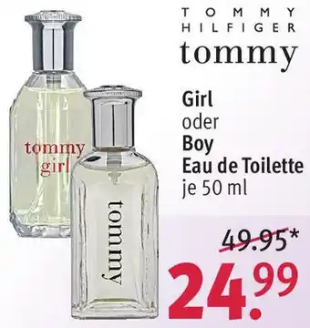 Rossmann TOMMY HILFIGER tommy Girl oder Boy Eau de Toilette 50 ml Angebot