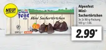 Lidl Alpenfest Mini Sachertörtchen 2x50g Angebot