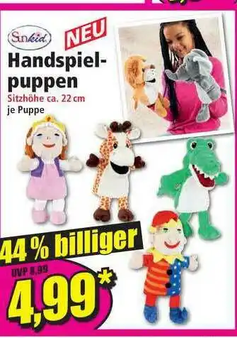 Norma Sunkid Handspielpuppen Angebot