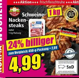 Norma Gut Bartenhof Schweinenackensteaks Angebot