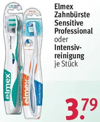 Rossmann Elmex Zahnbürste Sensitive Professional oder Intensivreinigung Angebot