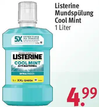 Rossmann Listerine Mundspülung Cool Mint 1 Liter Angebot