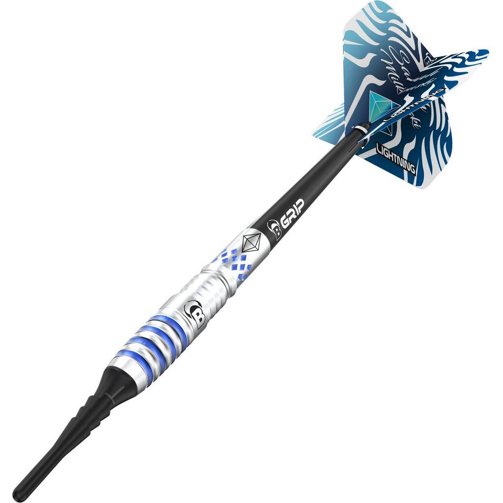 Bull's dartpfeil sarah milkowski soft dart, 90 tungsten farbig silber