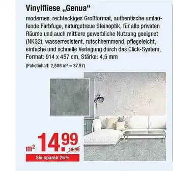 V Markt Vinylfliese „genua” Angebot