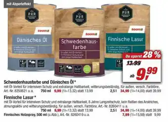 toom Baumarkt Schwedenhausfarbe Und Dänishes, Finnische Lasur Angebot