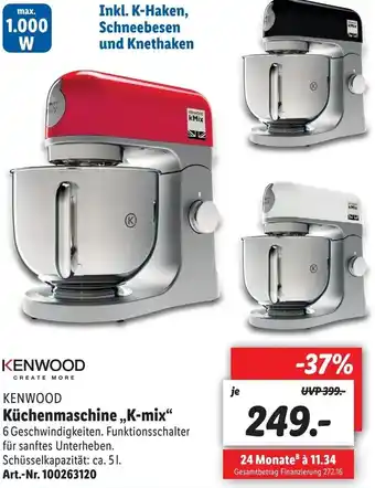 Lidl Kenwood Küchenmaschine ,,K-mix" Angebot