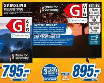 expert Techno Land Samsung GU 70 AU 8079 UXZG Angebot