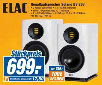 expert Techno Land ELAC Regallautsprecher Solano BS 283 Angebot