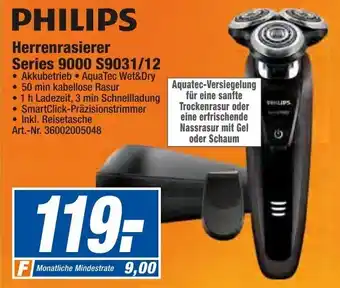 expert Techno Land Philips Herrenrasierer Series 9000 S9031/12 Angebot