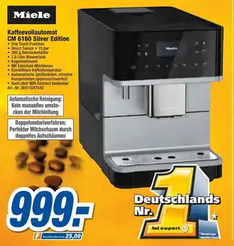 expert Techno Land Miele Kaffeevollautomat CM 6160 Silver Edition Angebot