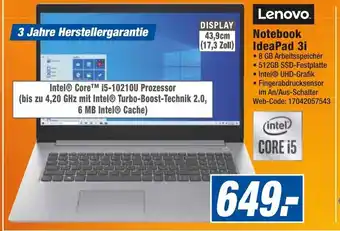 expert Octomedia Lenovo Notebook IdeaPad 3i Angebot