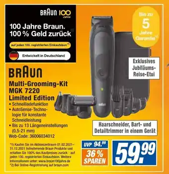 expert Octomedia Braun Multi Grooming Kit MGK 7220 Limited Edition Angebot