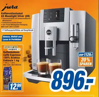 expert Octomedia jura Kaffeevollautomat E8 Moonlight Silver (EB) Angebot