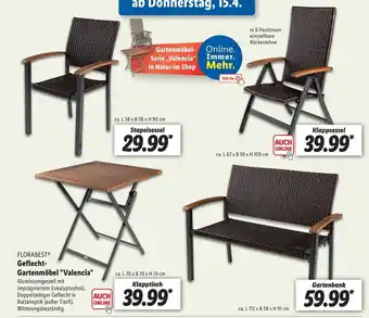 Lidl Florabest Geflecht Gartenmöbel "Valencia" Angebot
