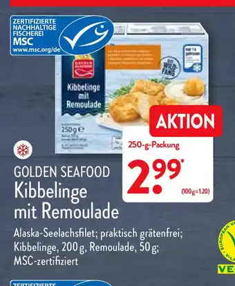 Aldi Nord Golden Seafood Kibbelinge Mit Remoulade 250g Packung Angebot