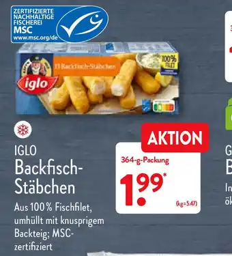 Aldi Nord Iglo Backfisch Stabchen 364g Angebot