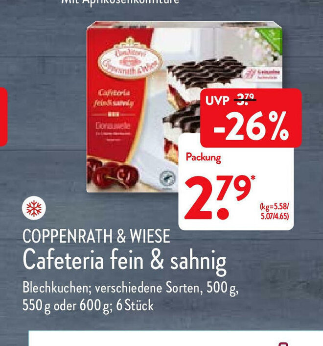 Coppenrath & Wiese Cafeteria Fein & Sahnig Angebot bei Aldi Nord