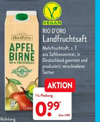 Aldi Nord Rio D' Oro Landfruchtsaft 1L Packung Angebot