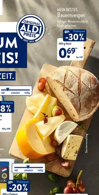 Aldi Nord Mein Bestes Bauernvesper 500g Stuck Angebot