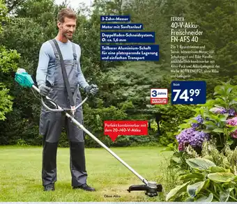 Aldi Nord Ferrex 40-V-Akku-Freischneider FN-AFS 40 per stuck Angebot