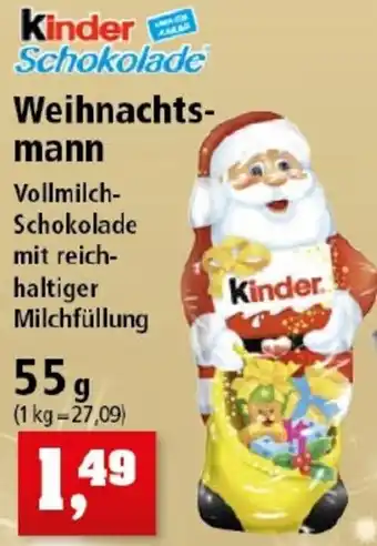 Thomas Philipps Kinder Schokolade Weihnachtsmann 55 g Angebot