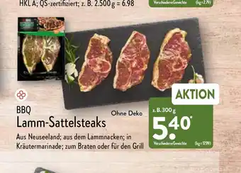 Aldi Nord BBQ Lamm-Sattelsteaks 300g Angebot