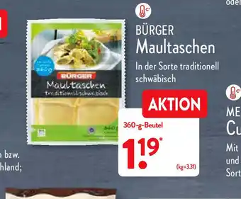 Aldi Nord Burger Maultaschen 360g Beutel Angebot