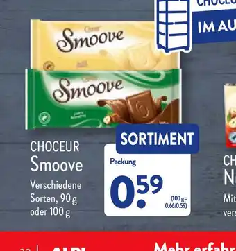 Aldi Nord Choceur Smoove 90g oder 100g per packung Angebot