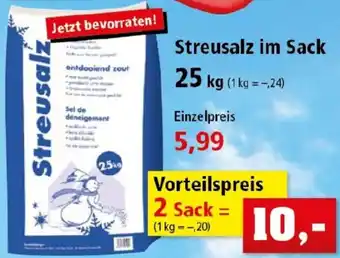 Thomas Philipps Streusalz im Sack 25 kg Angebot