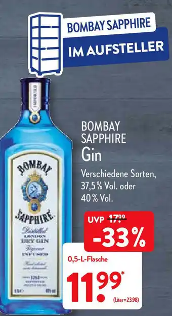Aldi Nord BOMBAY SAPPHIRE Gin Angebot