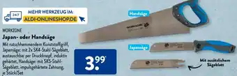 Aldi Süd WORKZONE Japan oder Handsäge Angebot