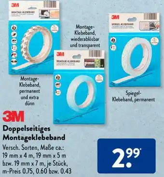 Aldi Süd 3M Doppelseitiges Montageklebeband Angebot