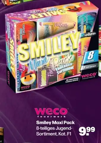 Handelshof weco feuerwerk Smiley Maxi Pack 8-teiliges Angebot