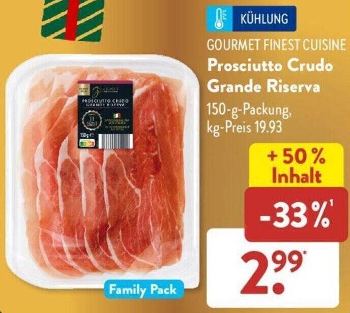 GOURMET FINEST CUISINE Prosciutto Crudo Grande Riserva 150 g Packung