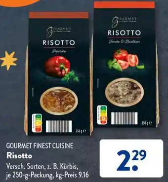 Aldi Süd GOURMET FINEST CUISINE Risotto 250 g Packung Angebot