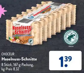 Aldi Süd CHOCEUR Haselnuss-Schnitte 167 g Packung Angebot